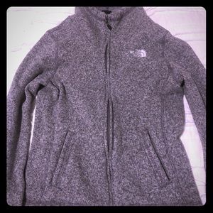 Heather Gray North Face Fleece Zip-Up
